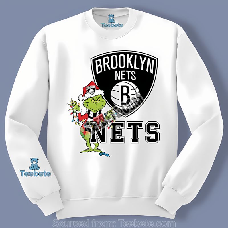 Brooklyn Nets Grinch Christmas Holiday Classic Long Sleeve Brooklyn Nets Grinch Christmas Holiday Classic Long Sleeve