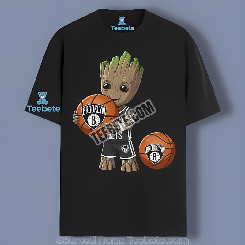 Brooklyn Nets Groot Basketball Fan Sports Shirt