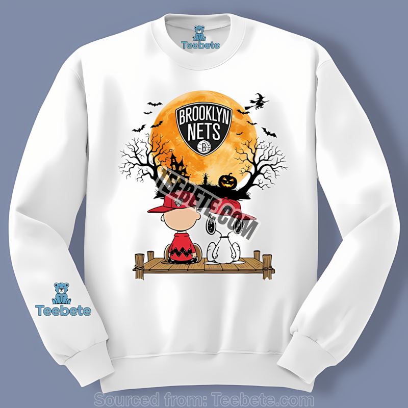 Brooklyn Nets Halloween Charlie Brown Snoopy Sports Long Sleeve Brooklyn Nets Halloween Charlie Brown Snoopy Sports Long Sleeve