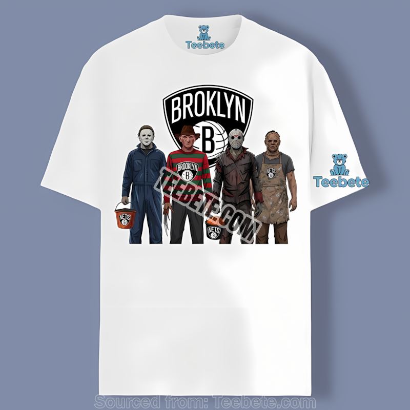 Brooklyn Nets Halloween Horror Killers Vintage Shirt