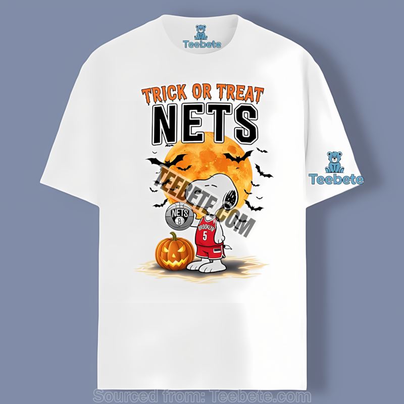 Brooklyn Nets Halloween Snoopy Trick Or Treat Vintage Shirt
