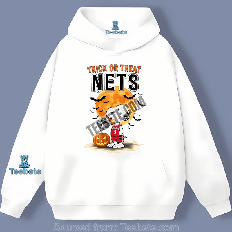 Brooklyn Nets Halloween Snoopy Trick Or Treat Vintage Hoodie Brooklyn Nets Halloween Snoopy Trick Or Treat Vintage Hoodie
