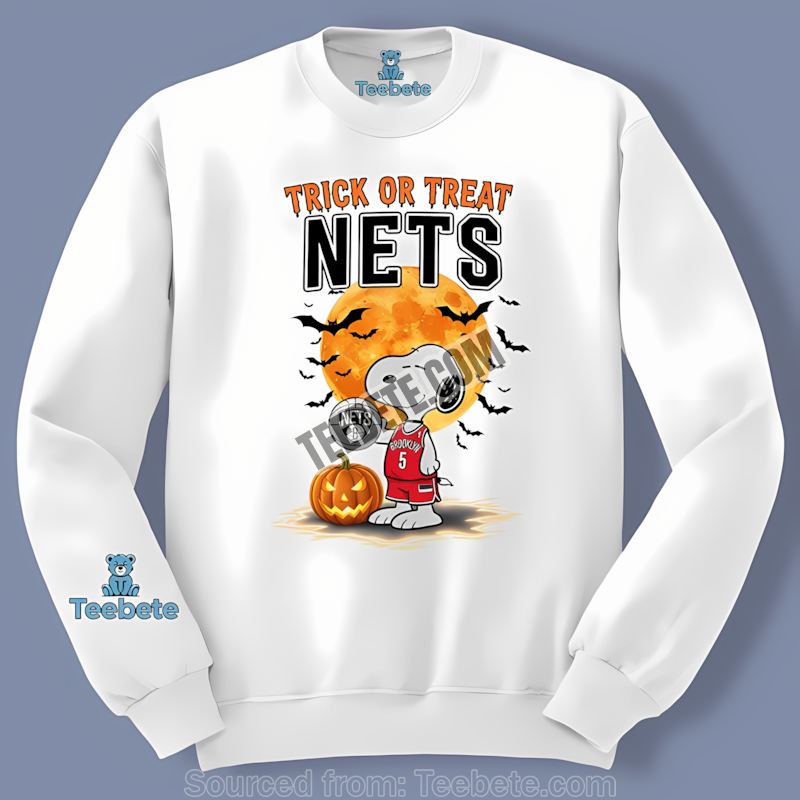 Brooklyn Nets Halloween Snoopy Trick Or Treat Vintage Long Sleeve Brooklyn Nets Halloween Snoopy Trick Or Treat Vintage Long Sleeve