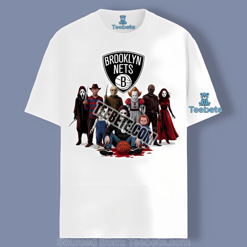 Brooklyn Nets Horror Movie Characters Halloween Classic Shirt