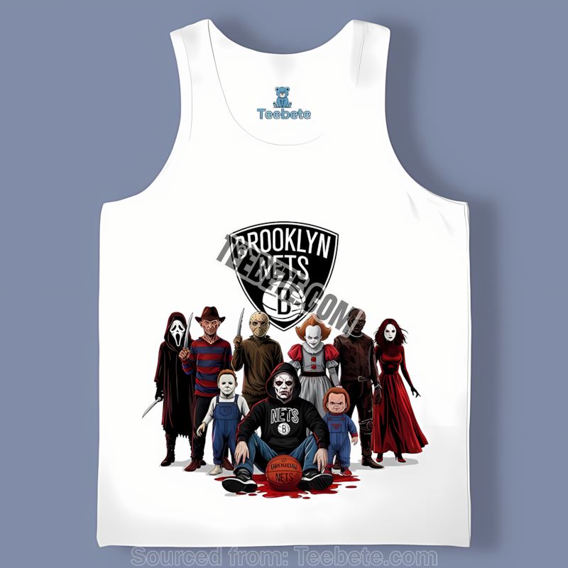 Brooklyn Nets Horror Movie Characters Halloween Classic Tanktop Brooklyn Nets Horror Movie Characters Halloween Classic Tanktop