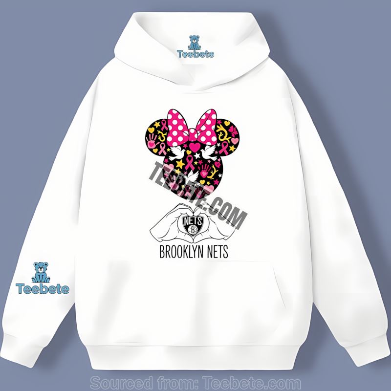 Brooklyn Nets Minnie Mouse Breast Cancer Awareness Hoodie Brooklyn Nets Minnie Mouse Breast Cancer Awareness Hoodie