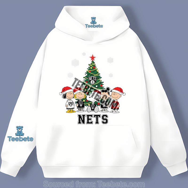 Brooklyn Nets Peanuts Christmas Holiday Classic Hoodie Brooklyn Nets Peanuts Christmas Holiday Classic Hoodie