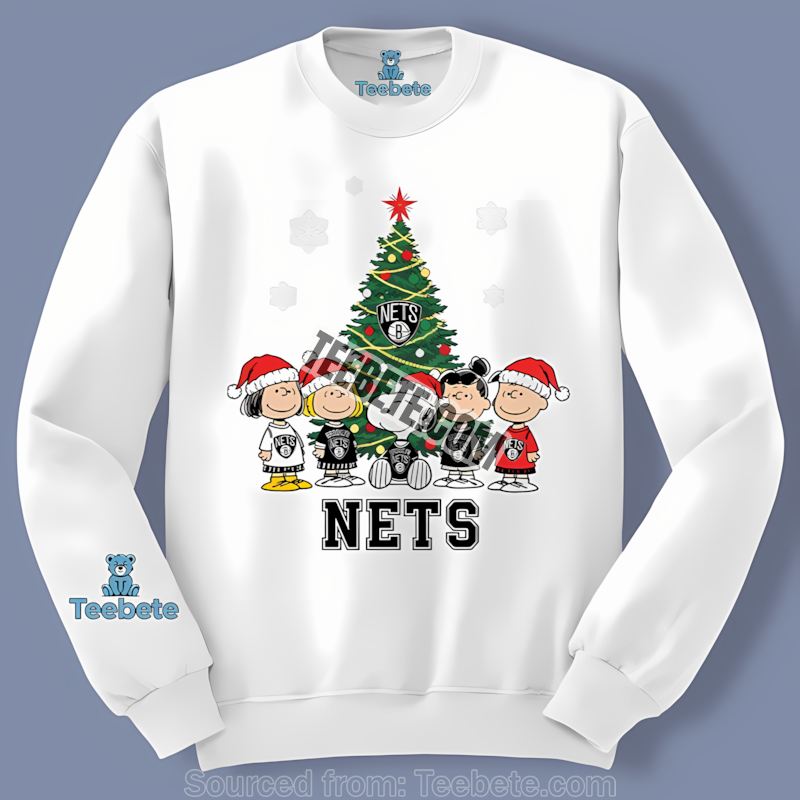 Brooklyn Nets Peanuts Christmas Holiday Classic Long Sleeve Brooklyn Nets Peanuts Christmas Holiday Classic Long Sleeve