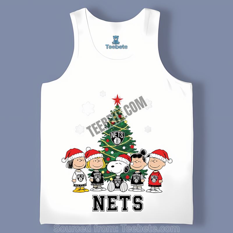Brooklyn Nets Peanuts Christmas Holiday Classic Tanktop Brooklyn Nets Peanuts Christmas Holiday Classic Tanktop