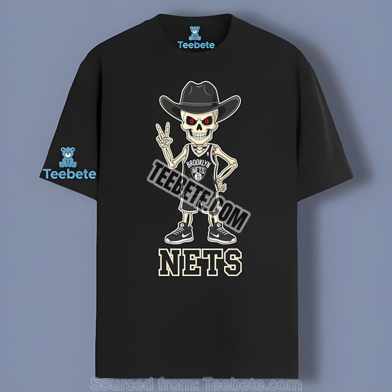 Brooklyn Nets Skeleton Cowboy Color Shirt