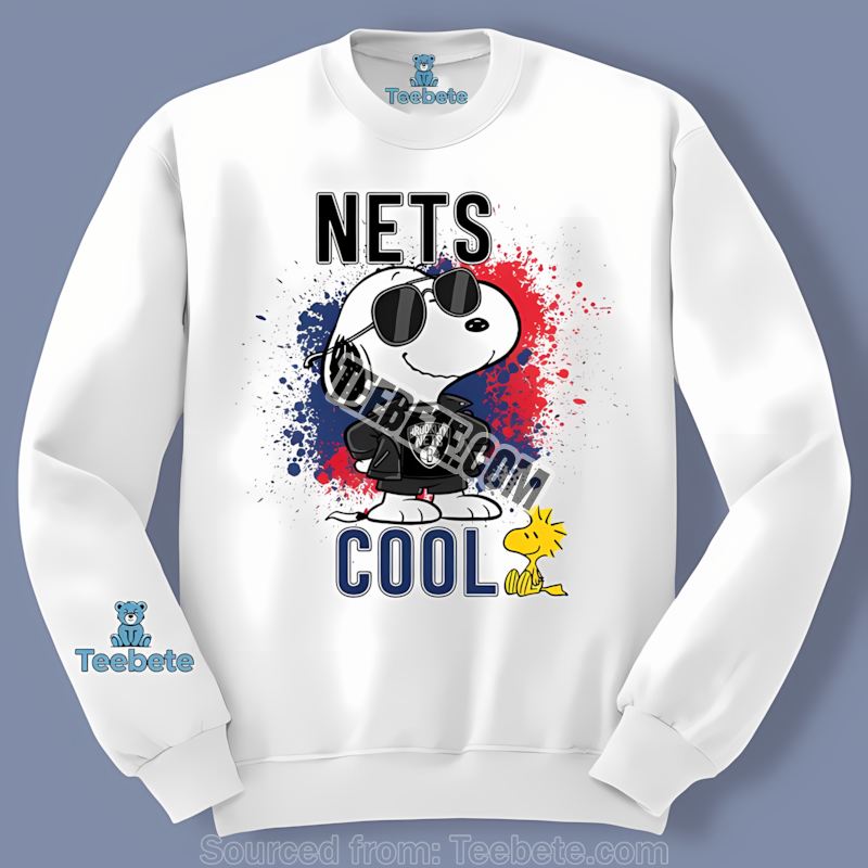 Brooklyn Nets Snoopy Cool Fan Sports Long Sleeve Brooklyn Nets Snoopy Cool Fan Sports Long Sleeve