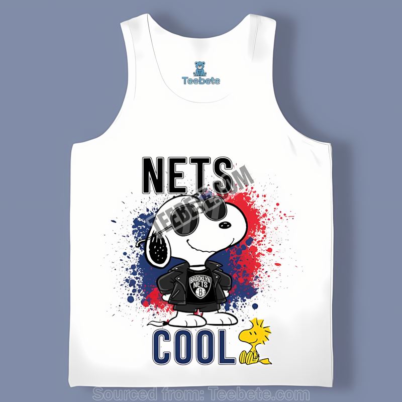 Brooklyn Nets Snoopy Cool Fan Sports Tanktop Brooklyn Nets Snoopy Cool Fan Sports Tanktop