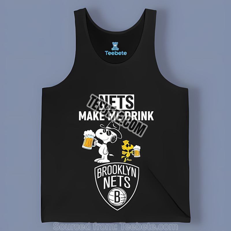 Brooklyn Nets Snoopy Make Me Drink Funny Trendy Tanktop Brooklyn Nets Snoopy Make Me Drink Funny Trendy Tanktop