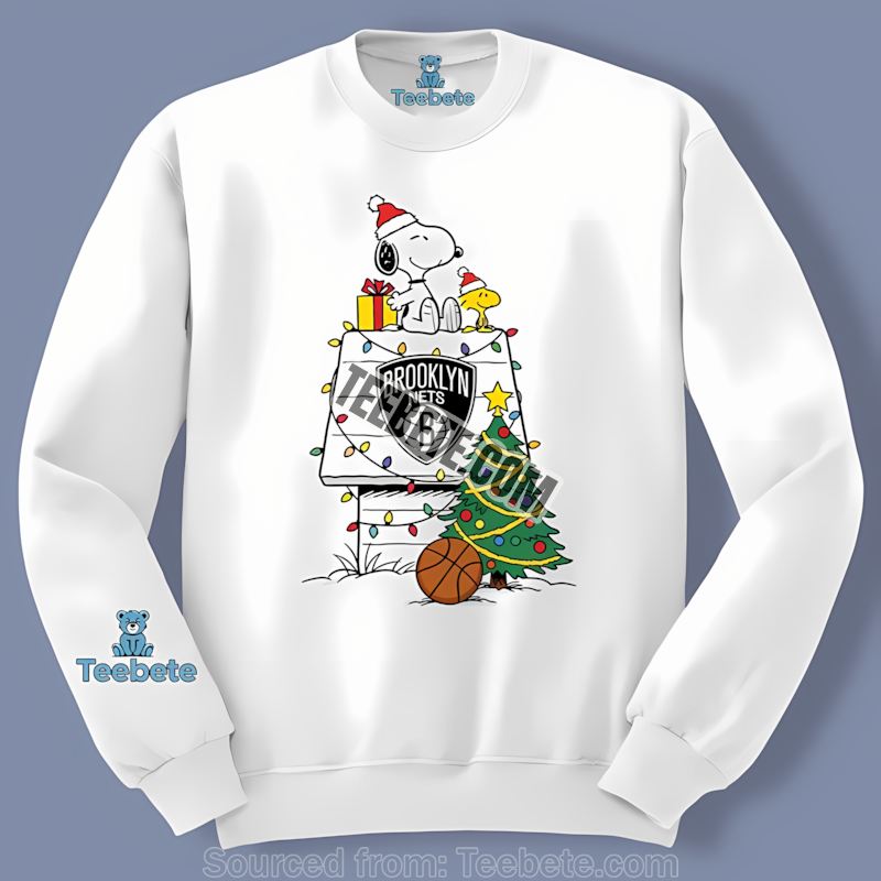 Brooklyn Nets Snoopy Woodstock Christmas Unisex Long Sleeve Brooklyn Nets Snoopy Woodstock Christmas Unisex Long Sleeve