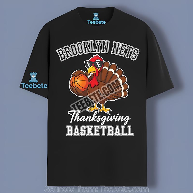 Brooklyn Nets Thanksgiving Basketball Turkey Adults Shirt