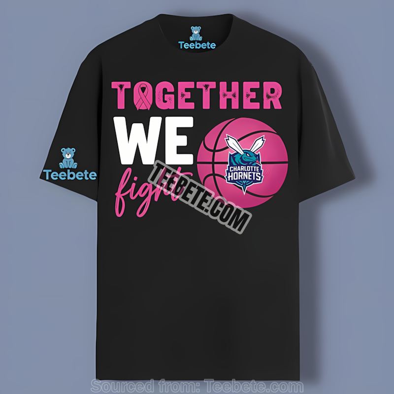 Charlotte Hornets Breast Cancer Fight Together Shirt