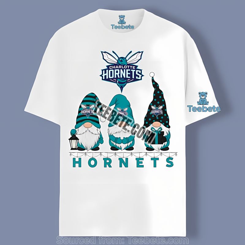 Charlotte Hornets Christmas Gnomes Festive Cartoon Shirt
