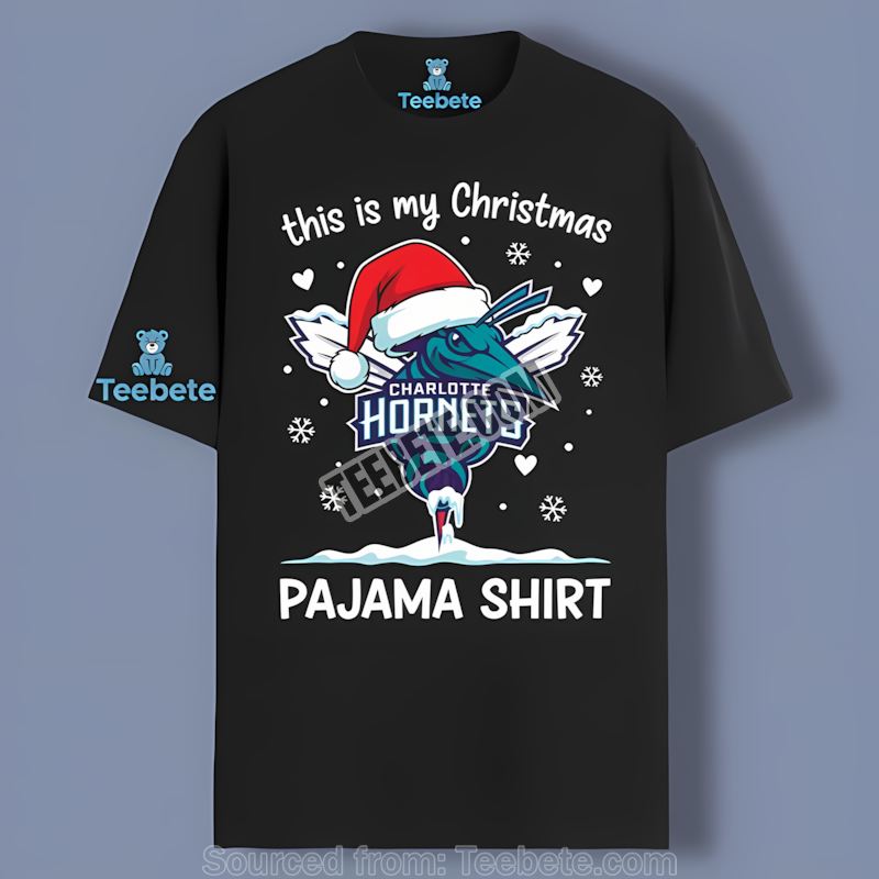 Charlotte Hornets Christmas Tree Logo Colorful Festive Shirt