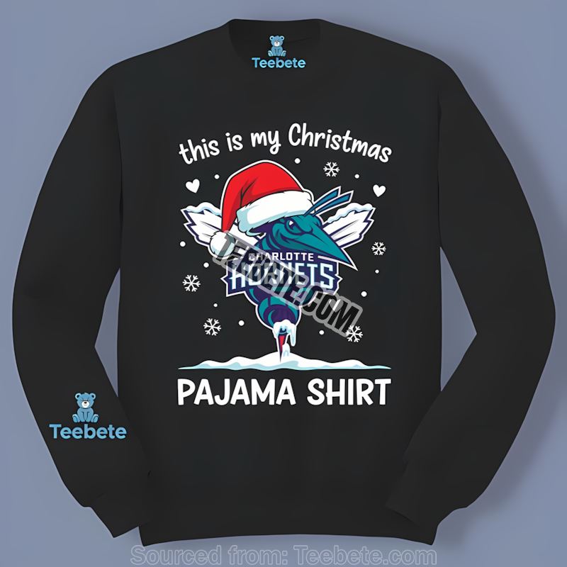 Charlotte Hornets Christmas Pajama Themed Long Sleeve Charlotte Hornets Christmas Pajama Themed Long Sleeve