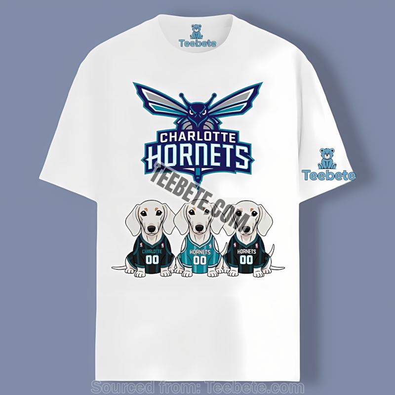 Charlotte Hornets Dachshund Dog Fan Style Retro Shirt