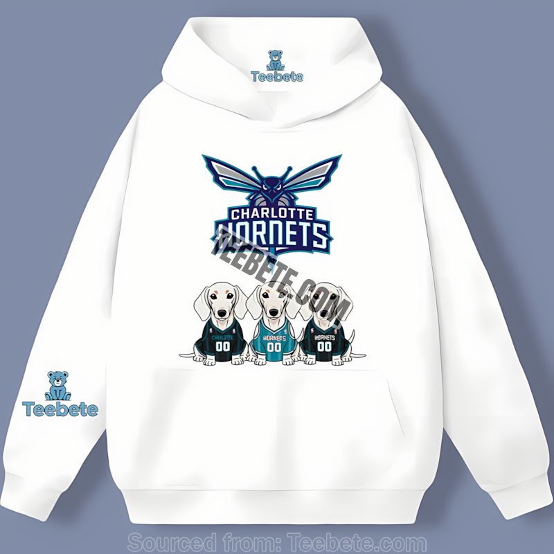 Charlotte Hornets Dachshund Dog Fan Style Retro Hoodie Charlotte Hornets Dachshund Dog Fan Style Retro Hoodie