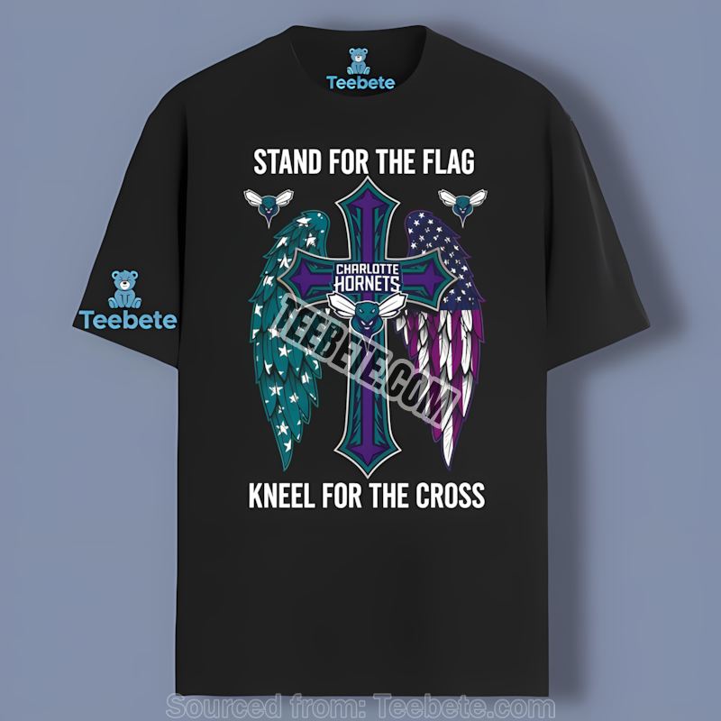 Charlotte Hornets Flag And Cross Stand Proud Shirt