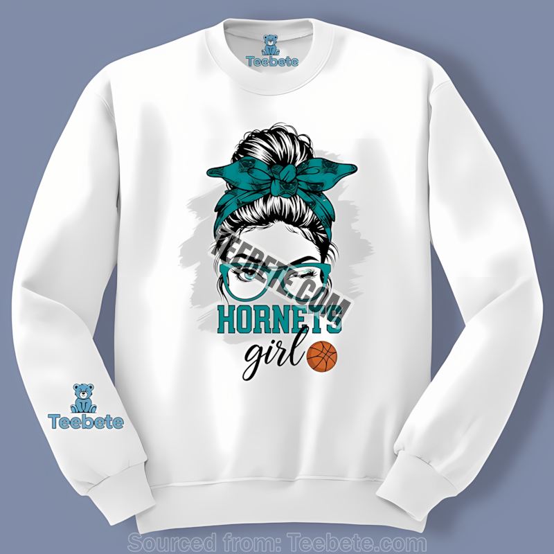 Charlotte Hornets Girl Fan Cotton Print Long Sleeve Charlotte Hornets Girl Fan Cotton Print Long Sleeve