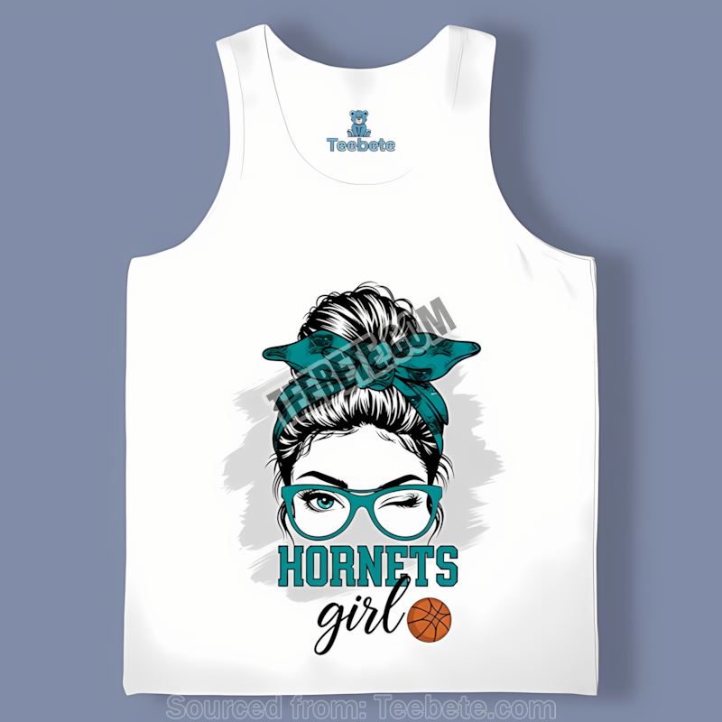 Charlotte Hornets Girl Fan Cotton Print Tanktop Charlotte Hornets Girl Fan Cotton Print Tanktop