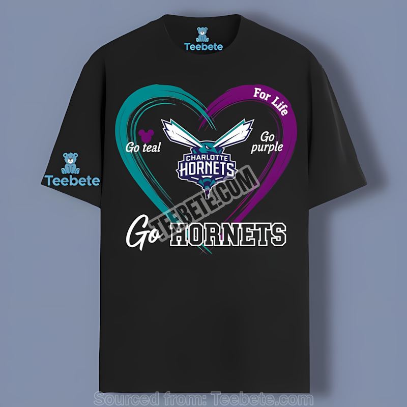 Charlotte Hornets Go Teal Go Purple Awareness Shirt