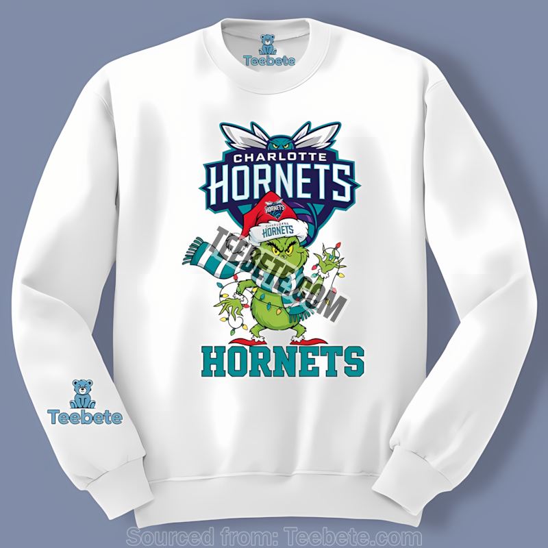 Charlotte Hornets Grinch Christmas Mischief Holiday Long Sleeve Charlotte Hornets Grinch Christmas Mischief Holiday Long Sleeve