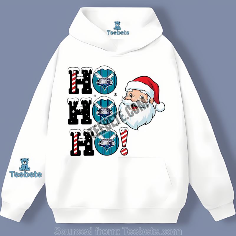Charlotte Hornets Ho Ho Ho Santa Claus Christmas Hoodie Charlotte Hornets Ho Ho Ho Santa Claus Christmas Hoodie
