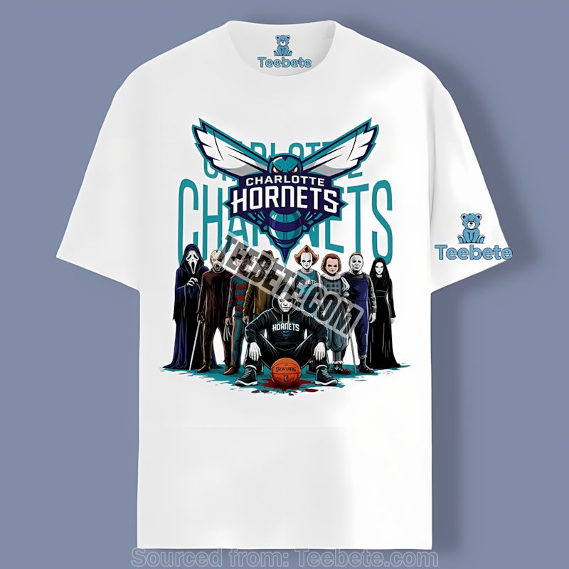 Charlotte Hornets Horror Movie Halloween Iconic Scene Shirt