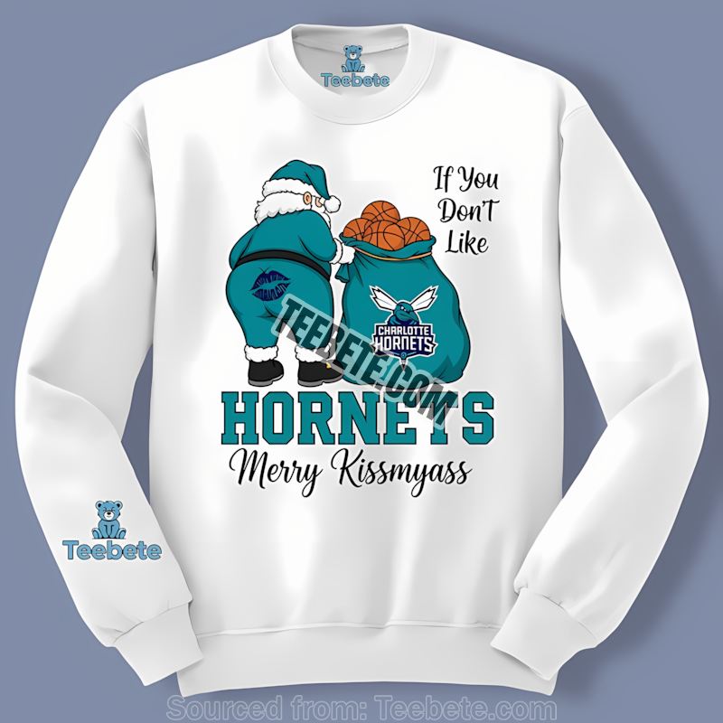 Charlotte Hornets Merry Kissmyass Funny Santa Classic Long Sleeve Charlotte Hornets Merry Kissmyass Funny Santa Classic Long Sleeve