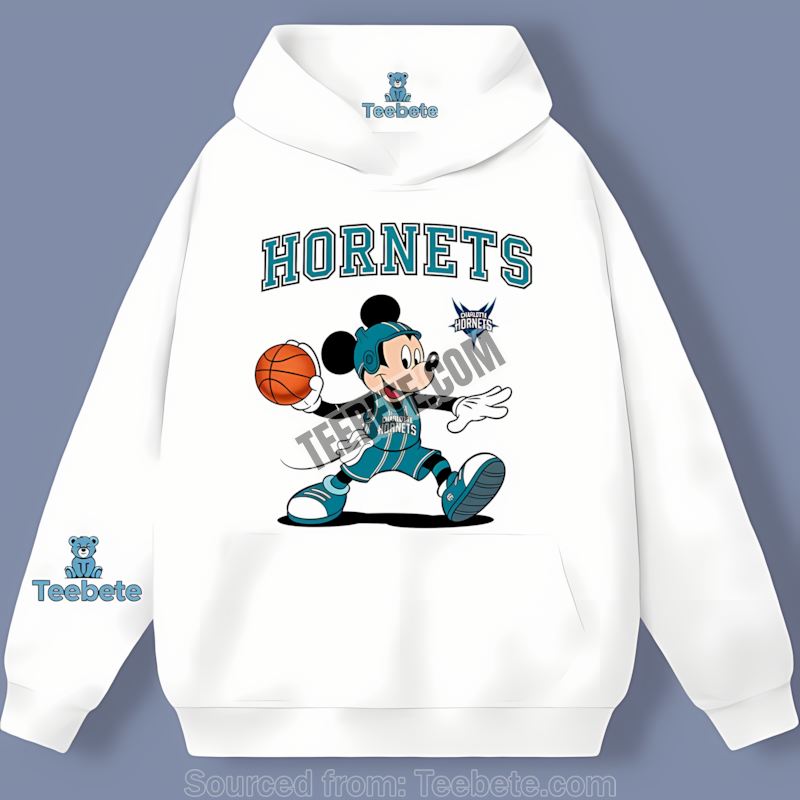 Charlotte Hornets Mickey As Quarterback Cartoon Hoodie Charlotte Hornets Mickey As Quarterback Cartoon Hoodie