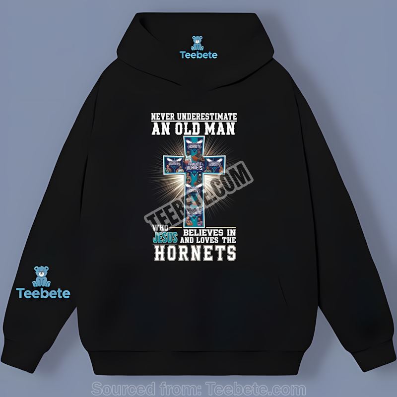 Charlotte Hornets Never Underestimate Faithful Old Man Hoodie Charlotte Hornets Never Underestimate Faithful Old Man Hoodie