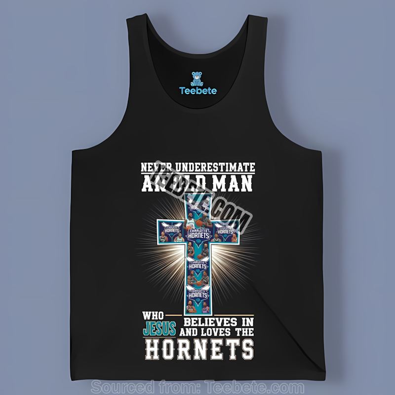 Charlotte Hornets Never Underestimate Faithful Old Man Tanktop Charlotte Hornets Never Underestimate Faithful Old Man Tanktop
