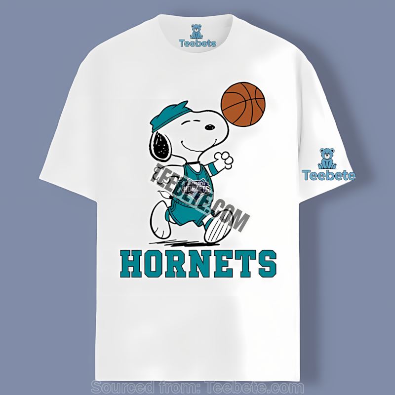 Charlotte Hornets Snoopy Makes Me Drink Shirt