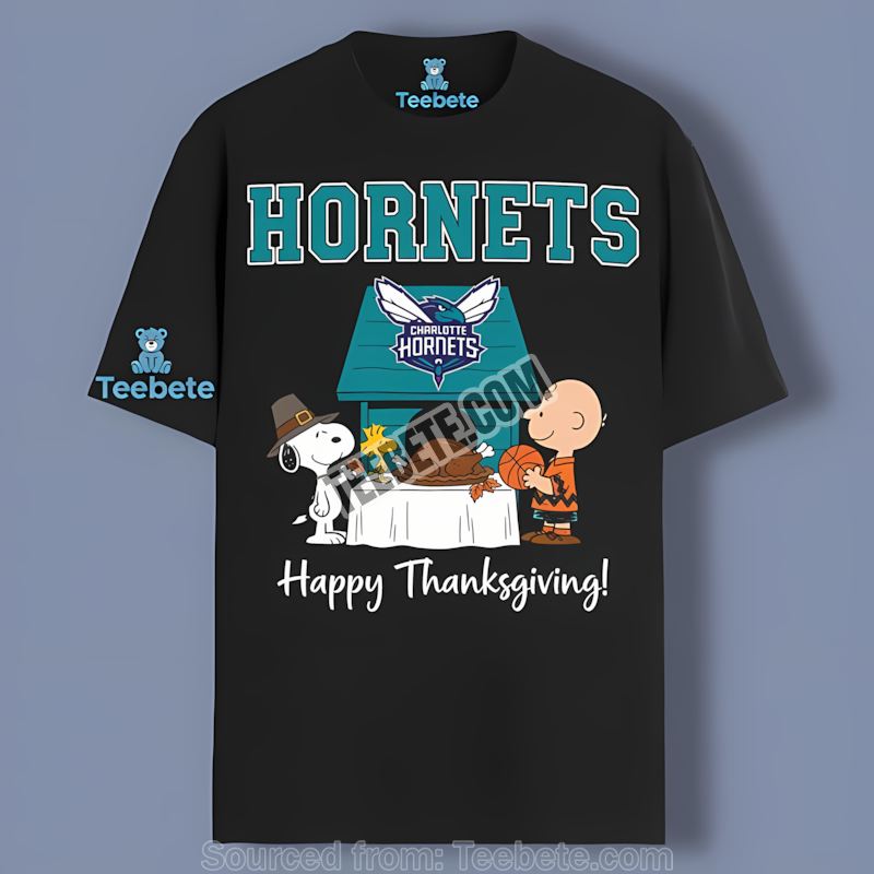 Charlotte Hornets Snoopy Thanksgiving Peanuts Shirt