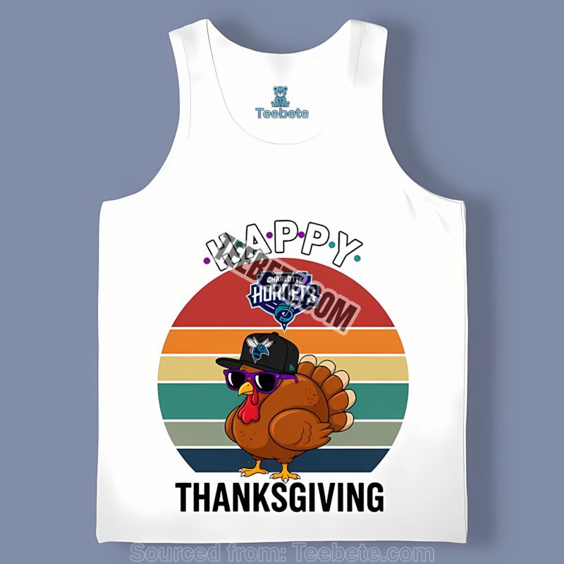 Charlotte Hornets Thanksgiving Bird Game Day Tanktop Charlotte Hornets Thanksgiving Bird Game Day Tanktop