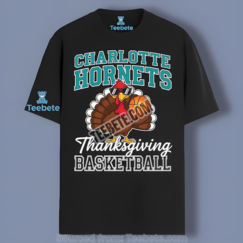 Charlotte Hornets Thanksgiving Turkey Hoops Game Shirt