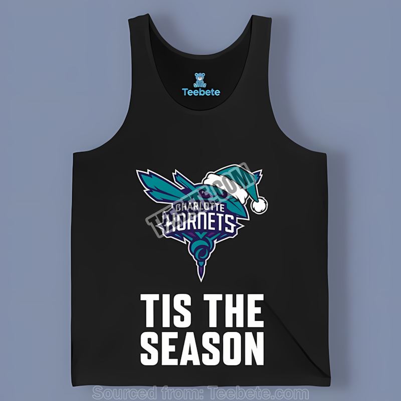 Charlotte Hornets Tis The Season Holiday Cheer Tanktop Charlotte Hornets Tis The Season Holiday Cheer Tanktop