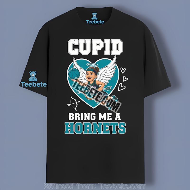 Charlotte Hornets Valentines Cupid Shot My Heart Shirt