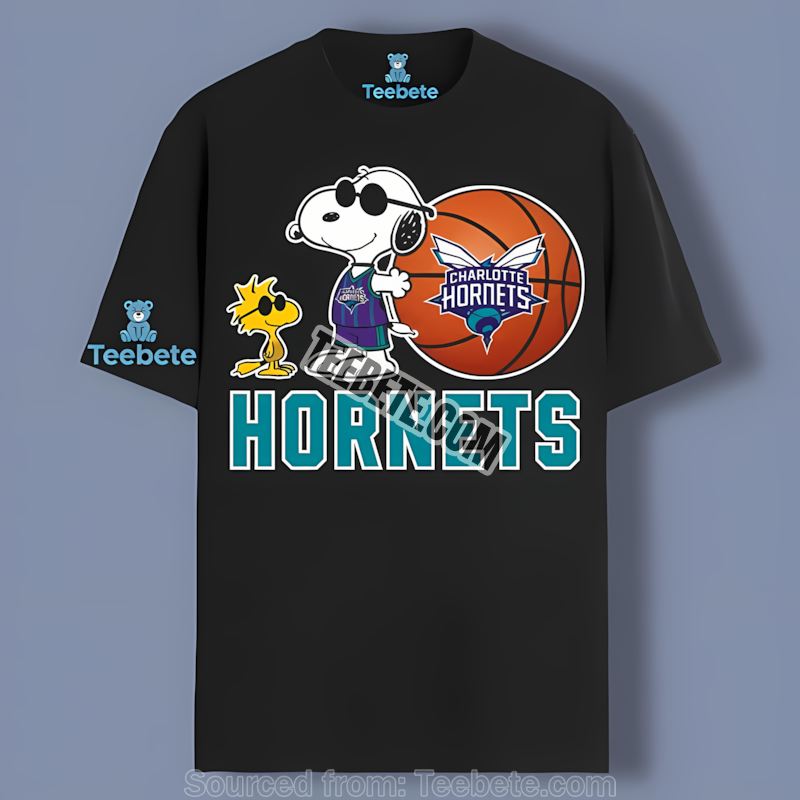 Charlotte Hornets Vs Snoopy And Woodstock Sports Theme Shirt