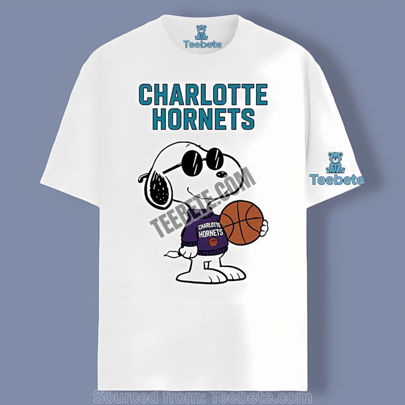Charlotte Hornets Vs Snoopy Cool Cartoon Shirt