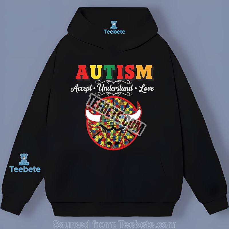 Chicago Bulls Autism Awareness Love Unites Fans Classic Hoodie Chicago Bulls Autism Awareness Love Unites Fans Classic Hoodie