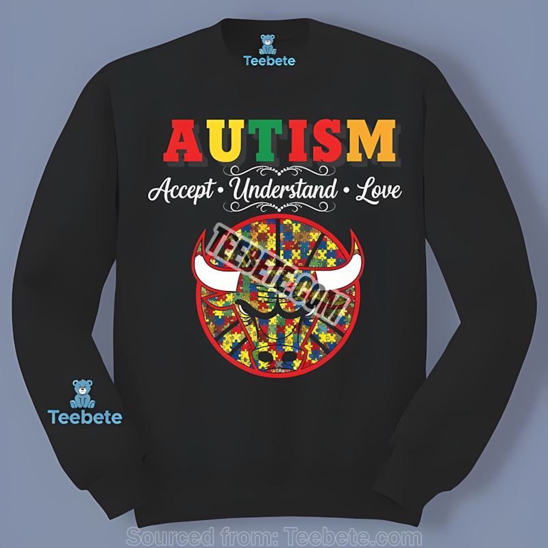 Chicago Bulls Autism Awareness Love Unites Fans Classic Long Sleeve Chicago Bulls Autism Awareness Love Unites Fans Classic Long Sleeve
