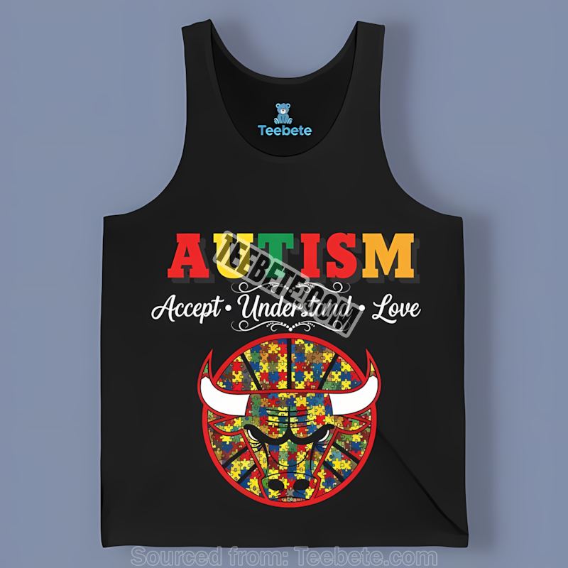 Chicago Bulls Autism Awareness Love Unites Fans Classic Tanktop Chicago Bulls Autism Awareness Love Unites Fans Classic Tanktop