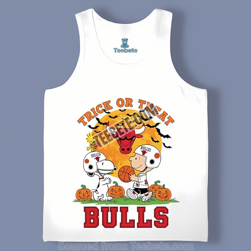 Chicago Bulls Charlie Brown Halloween Sports Tanktop Chicago Bulls Charlie Brown Halloween Sports Tanktop