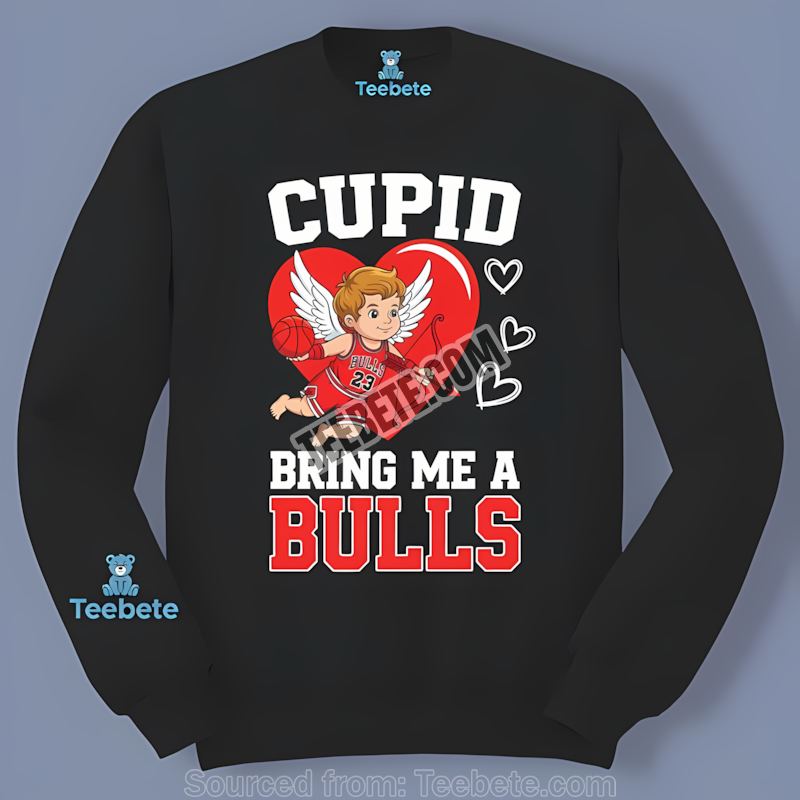 Chicago Bulls Cupid Bring Love Valentine Adults Long Sleeve Chicago Bulls Cupid Bring Love Valentine Adults Long Sleeve