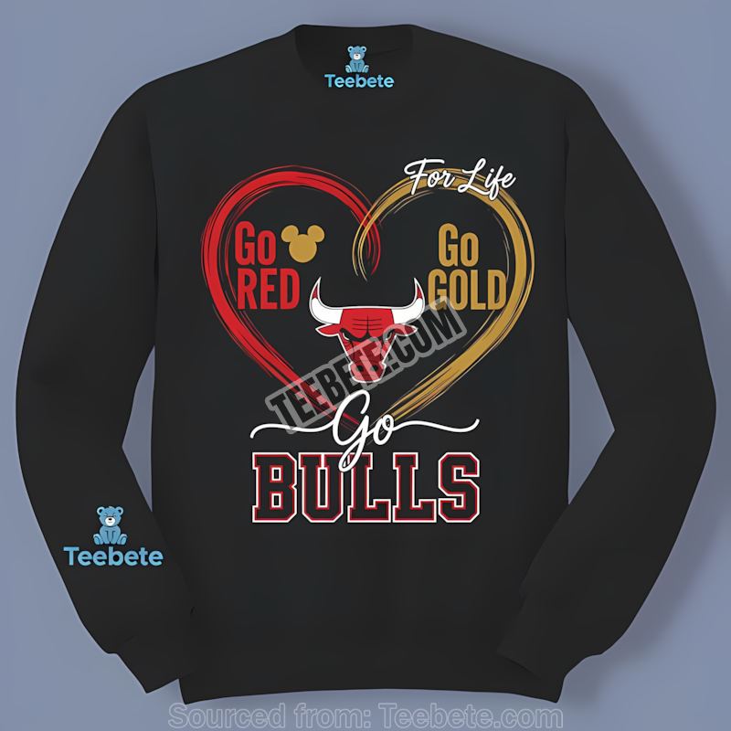 Chicago Bulls Go Red Go Gold Awareness Unisex Long Sleeve Chicago Bulls Go Red Go Gold Awareness Unisex Long Sleeve